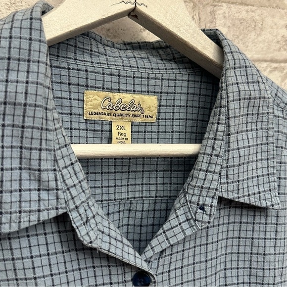 Cabela’s Button Down Shirt Women’s 2XL Checkered 100%‎ cotton - Picture 2 of 4